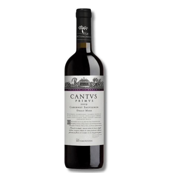 Cantus Primus Cabernet Sauvignon, Viile Metamorfosis